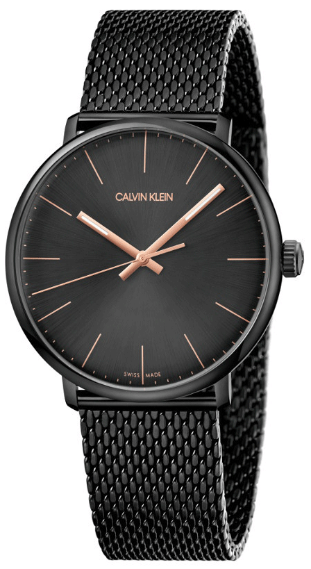 Calvin Klein High Noon Quartz Black Dial Black Mesh Bracelet Watch for Men - K8M21421 Buy Now By Calvin Klein