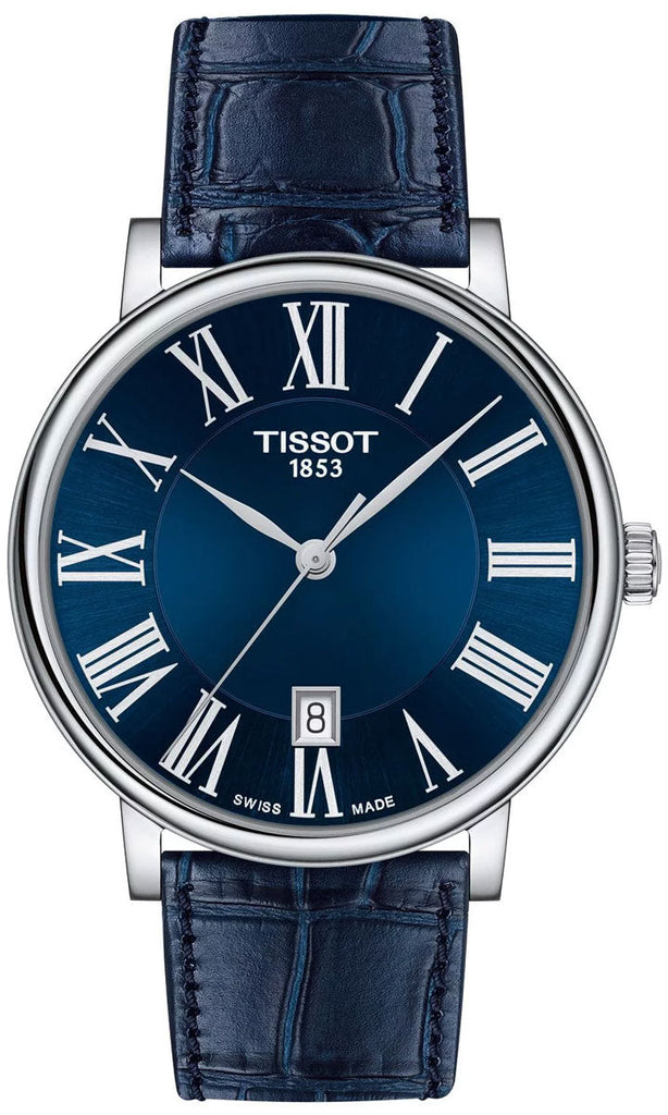 Tissot Carson Premium Blue Dial Blue Leather Strap Watch For Men - T122.410.16.043.00 Buy Now By Tissot