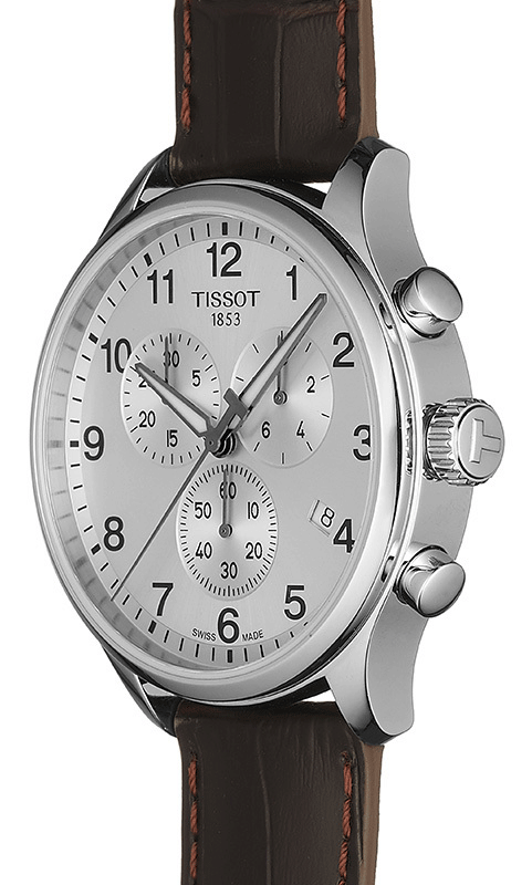 Tissot Chrono XL Silver Dial Brown Leather Strap Watch For Men - T116.617.16.037.00 Buy Now By Tissot