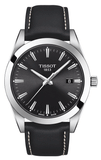 Tissot Gentleman Black Dial Black Leather Strap Watch For Men - T127.410.16.051.00 Buy Now By Tissot