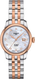Tissot Le Locle Automatic Diamonds Mother of Pearl White Dial Two Tone Steel Strap Watch For Women - T006.207.22.116.00