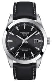 Tissot Gentleman Powermatic 80 Silicium Black Dial Black Leather Strap Watch For Men - T127.407.16.051.00 Buy Now By Tissot