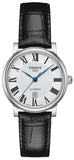 Tissot Carson Premium Automatic Lady Silver Dial Black Leather Strap Watch for Women - T122.207.16.033.00 Buy Now By Tissot