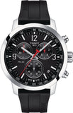 Tissot PRC 200 Chronograph Black Dial Black Rubber Strap Watch for Men - T114.417.17.057.00 Buy Now By Tissot