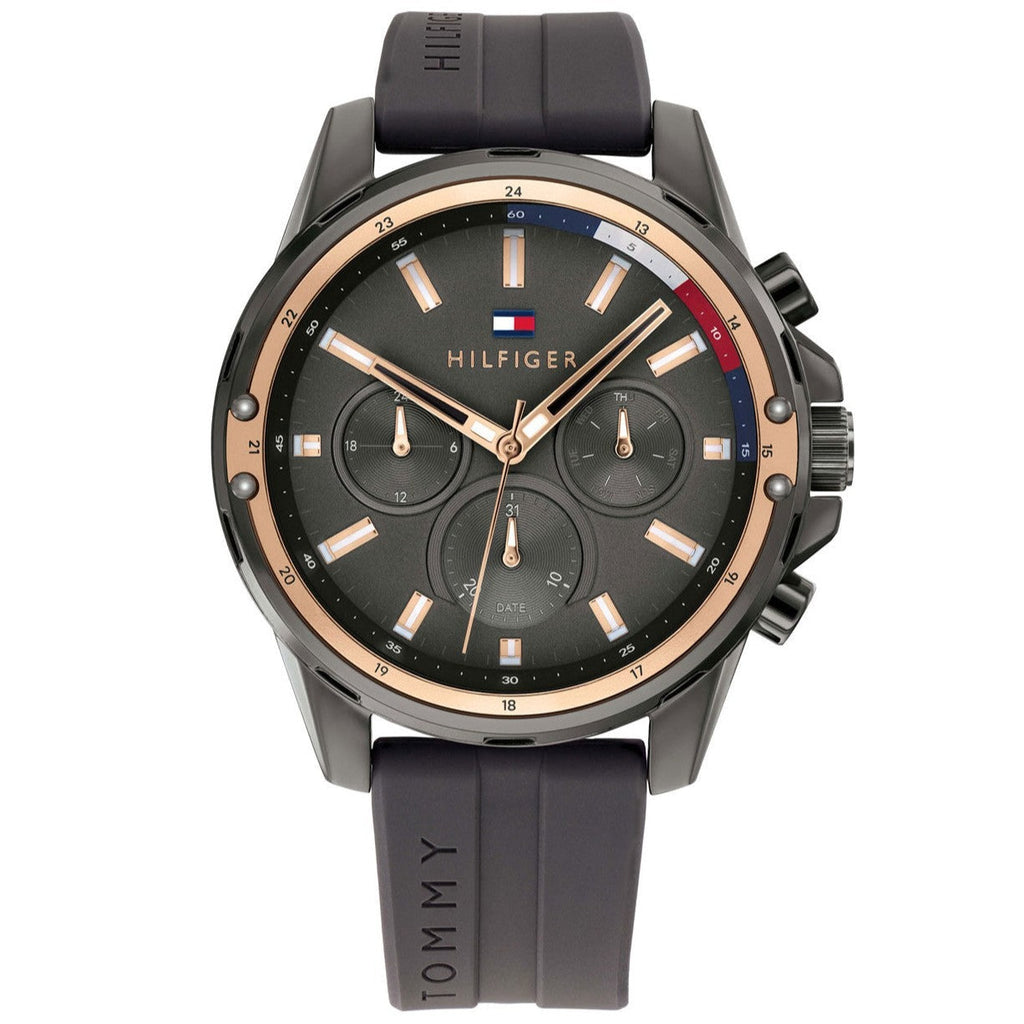Tommy Hilfiger Mason Black Dial Black Rubber Strap Watch for Men - 1791792 Buy Now By Tommy Hilfiger