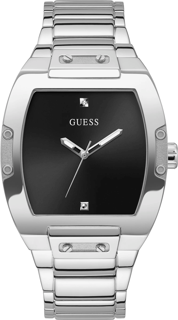 Guess Phoenix Black Dial Silver Steel Strap Watch for Men - GW0387G1 Buy Now By Guess