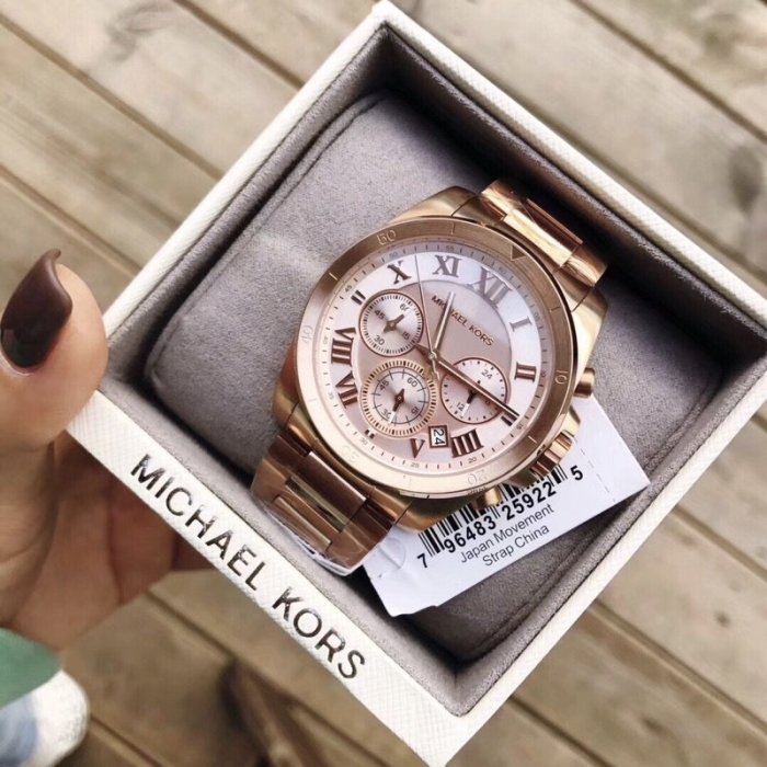 Michael Kors Brecken Chronograph Quartz Rose Gold Dial Rose Gold Steel Strap Watch For Women - MK6367 Buy Now By Michael Kors