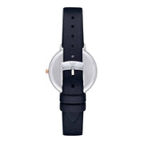 Emporio Armani Kappa White Mother of Pearl Dial Black Leather Strap Watch For Women - AR2509 Buy Now By Emporio Armani