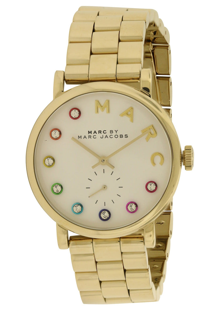 Marc Jacobs Baker White Dial Gold Steel Strap Watch for Women - MBM3440 Buy Now By Marc Jacobs