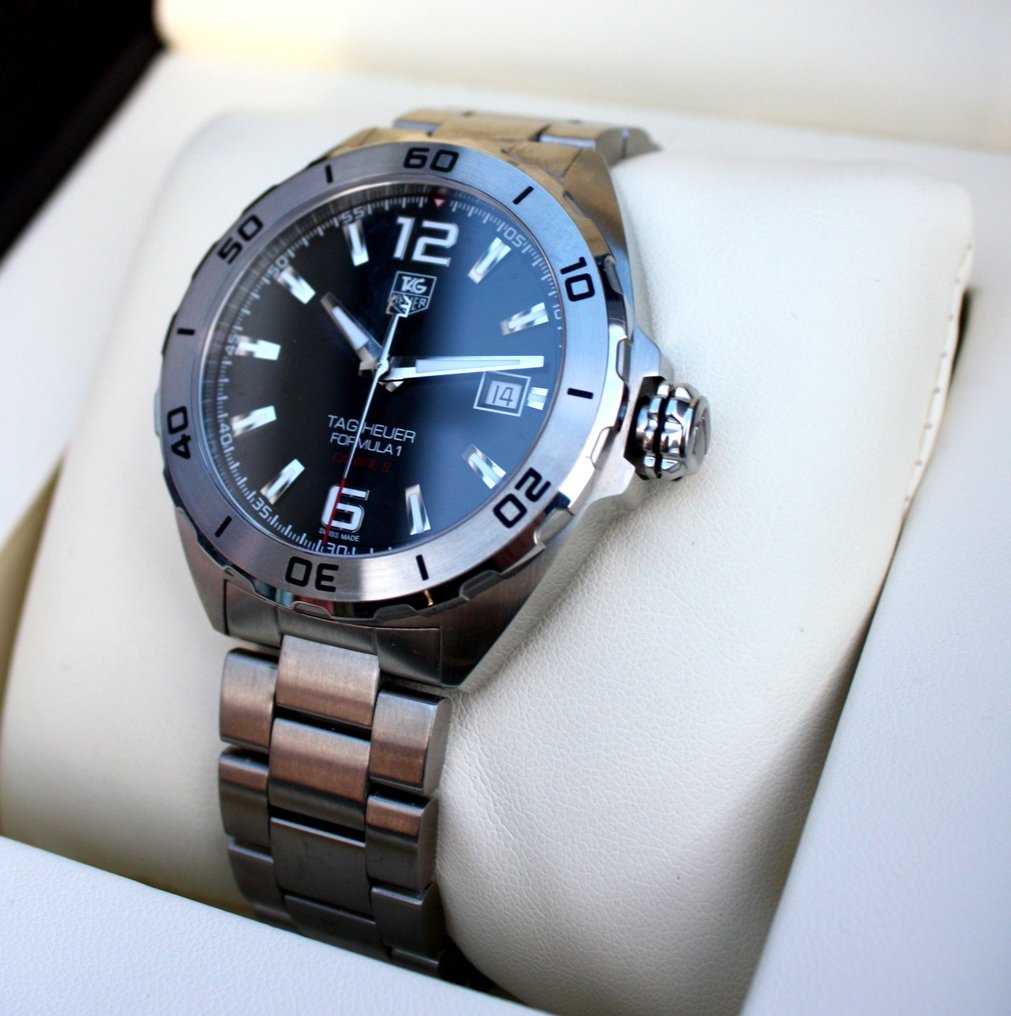 Tag Heuer Formula 1 Automatic Black Dial Silver Steel Strap Watch for Men - WAZ2113.BA0875 Buy Now By Tag Heuer