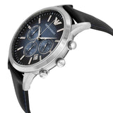 Emporio Armani Classic Chronograph Blue Dial Blue Leather Strap Watch For Men - AR2473 Buy Now By Emporio Armani