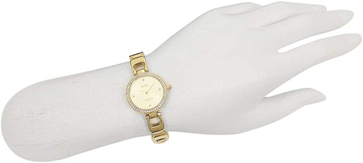 Coach Park Diamonds Gold Dial Gold Steel Strap Watch for Women - 14503171 Buy Now By Coach