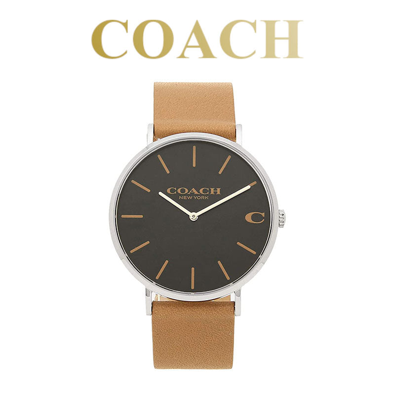 Coach Charles Black Dial Brown Leather Strap Watch for Men - 14602155 Buy Now By Coach