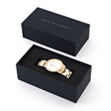 Daniel Wellington Iconic Link White Dial Rose Gold Steel Strap Watch For Women - DW00100209