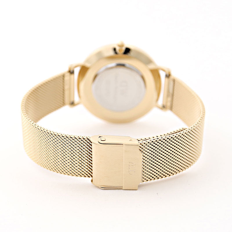 Daniel Wellington Petite Evergold Black Dial Gold Mesh Strap Watch For Women - DW00100345 Buy Now By Daniel Wellington