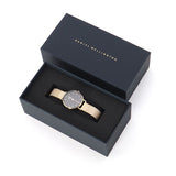 Daniel Wellington Classic Petite Evergold Black Dial Gold Mesh Bracelet Watch For Women - DW00100349 Buy Now By Daniel Wellington