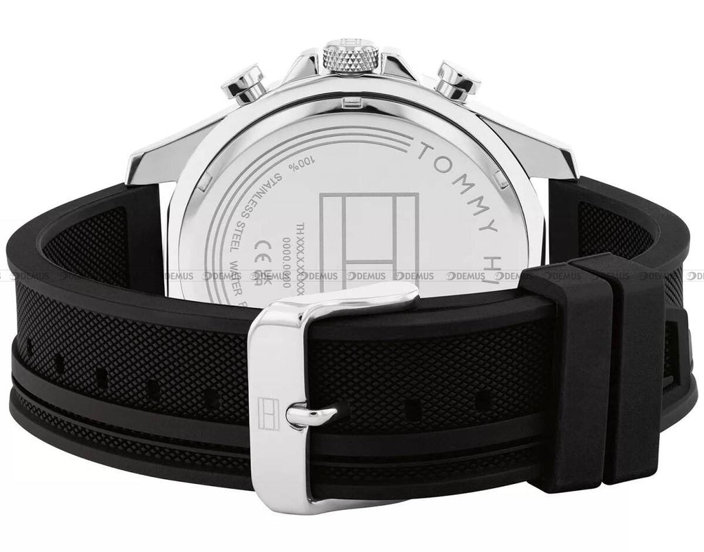 Tommy Hilfiger Clark Chronograph Black Dial Black Rubber Strap Watch For Men - 1792082 Buy Now By Tommy Hilfiger