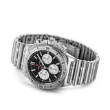 Breitling Chronomat B01 42mm Black Dial Silver Steel Strap Watch for Men - AB0134101B1A1 Buy Now By Breitling