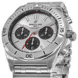 Breitling Chronomat B01 42mm Silver Dial Silver Steel Strap Watch for Men - AB0134101G1A1 Buy Now By Breitling