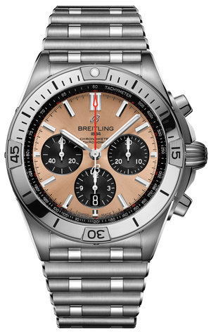 Breitling Chronomat B01 42 Brown Dial Silver Steel Strap Watch for Men - AB0134101K1A1 Buy Now By Breitling