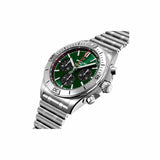 Breitling Chronomat B01 42 Green Dial Silver Steel Strap Watch for Men - AB0134101L1A1 Buy Now By Breitling