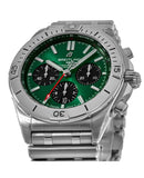 Breitling Chronomat B01 42 Green Dial Silver Steel Strap Watch for Men - AB0134101L1A1 Buy Now By Breitling