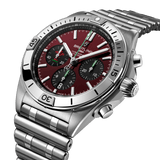 Breitling Chronomat B01 42 Six Nations Wales Red Dial Silver Steel Strap Watch for Men - AB0134A61K1A1 Buy Now By Breitling