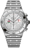 Breitling Chronomat B01 42 Six Nations England White Dial Silver Steel Strap Watch for Men - AB0134A71A1A1 Buy Now By Breitling