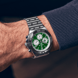 Breitling Chronomat B01 42 Six Nations Ireland Green Dial Silver Steel Strap Watch for Men - AB0134A91L1A1 Buy Now By Breitling