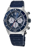 Breitling Super Chronomat B01 44 Blue Dial Blue Rubber Strap Watch for Men - AB0136161C1S1 Buy Now By Breitling
