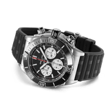 Breitling Super Chronomat B01 44 Black Dial Black Rubber Strap Watch for Men - AB0136251B1S1 Buy Now By Breitling
