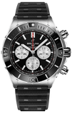Breitling Super Chronomat B01 44 Black Dial Black Rubber Strap Watch for Men - AB0136251B1S1 Buy Now By Breitling