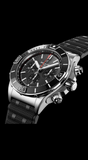 Breitling Super Chronomat B01 44 Black Dial Black Rubber Strap Watch for Men - AB0136251B2S1 Buy Now By Breitling