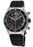 Breitling Super Chronomat B01 44 Black Dial Black Rubber Strap Watch for Men - AB0136251B2S1 Buy Now By Breitling