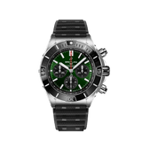 Breitling Super Chronomat B01 44 Green Dial Black Rubber Strap Watch for Men - AB0136251L1S1 Buy Now By Breitling