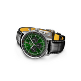 Breitling Navitimer B01 Chronograph 46 Green Dial Black Leather Strap Watch for Men - AB0137241L1P1 Buy Now By Breitling