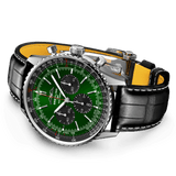 Breitling Navitimer B01 Chronograph 46 Green Dial Black Leather Strap Watch for Men - AB0137241L1P1 Buy Now By Breitling