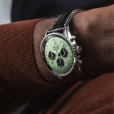 Breitling Navitimer B01 Chronograph 43 Green Dial Black Leather Strap Watch for Men - AB0138241L1P1 Buy Now By Breitling