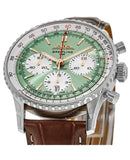 Breitling Navitimer B01 Chronograph 41 Green Dial Brown Leather Strap Watch for Men - AB0139211L1P1 Buy Now By Breitling