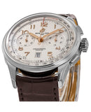 Breitling Premier B01 Chronograph 42 White Dial Brown Leather Strap Watch for Men - AB0145211G1P1 Buy Now By Breitling