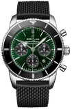 Breitling Superocean Heritage B01 Chronograph 44 Limited Edition Green Dial Black Mesh Bracelet Watch for Men - AB01621A1L1S1 Buy Now By Breitling