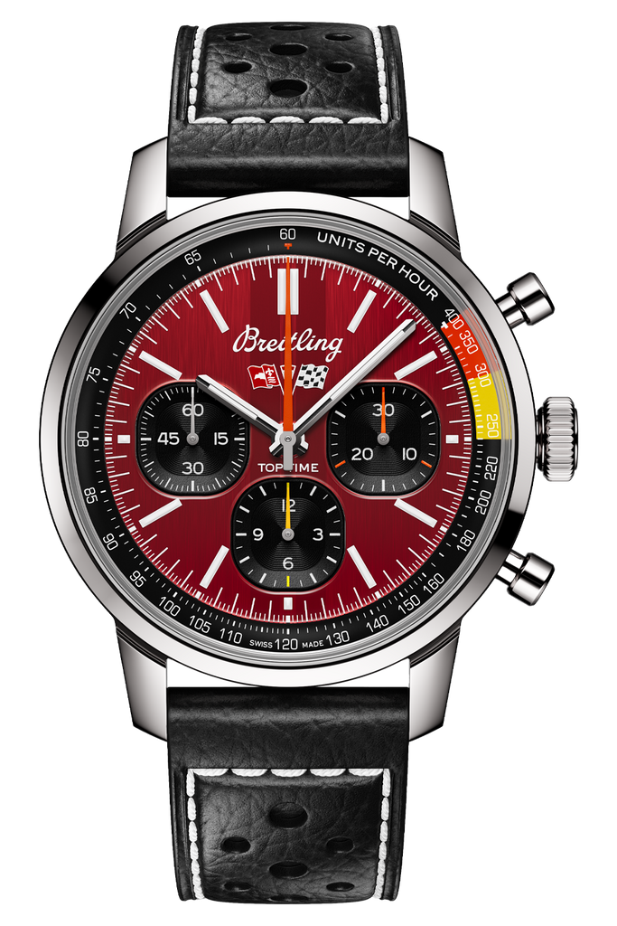 Breitling Top Time B01 Chevrolet Corvette Red Dial Black Leather Strap Watch for Men - AB01761A1K1X1 Buy Now By Breitling
