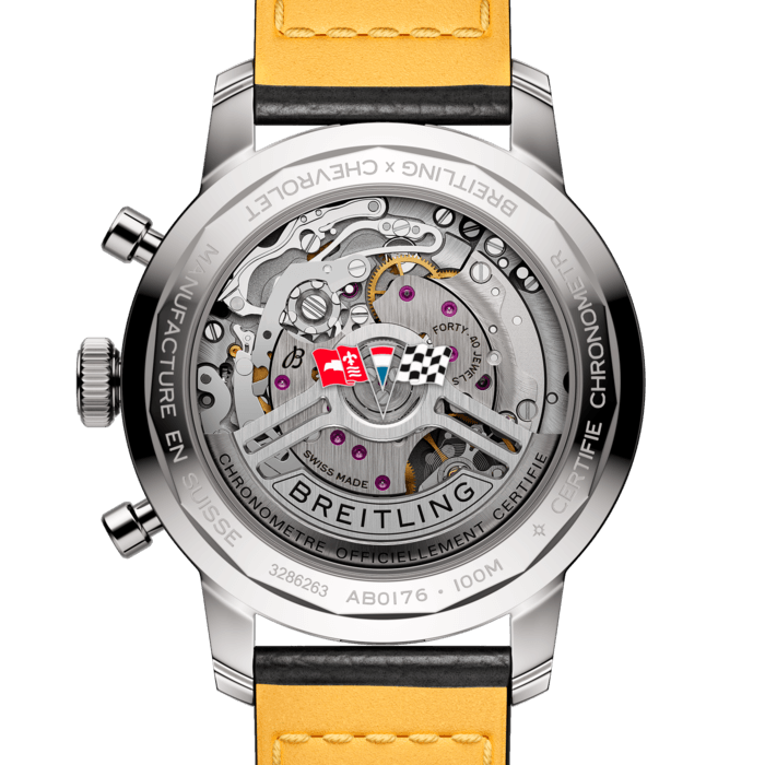 Breitling Top Time B01 Chevrolet Corvette Red Dial Black Leather Strap Watch for Men - AB01761A1K1X1 Buy Now By Breitling