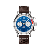 Breitling Top Time B01 Shelby Cobra Blue Dial Brown Leather Strap Watch for Men - AB01763A1C1X1 Buy Now By Breitling