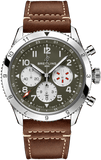 Breitling Super Avi B04 Chronograph GMT 46 Curtiss Warhawk Green Dial Brown Leather Strap Watch for Men - AB04452A1L1X1 Buy Now By Breitling