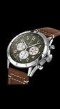 Breitling Super Avi B04 Chronograph GMT 46 Curtiss Warhawk Green Dial Brown Leather Strap Watch for Men - AB04452A1L1X1 Buy Now By Breitling