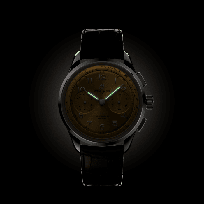 Breitling Premier B09 Chronograph 40 Beige Dial Brown Leather Strap Watch for Men - AB0930F51H1P1 Buy Now By Breitling