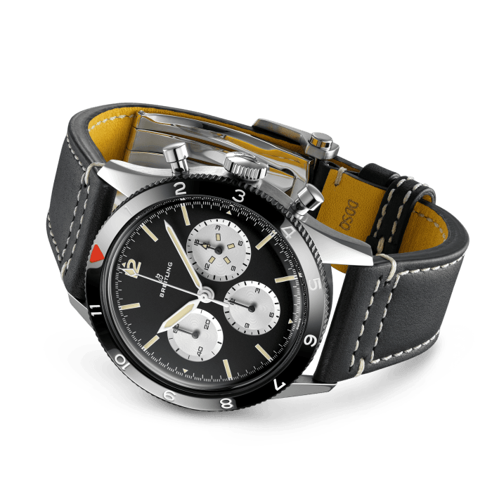 Breitling Avi Ref. 765 1964 Re Edition Black Dial Black Leather Strap Watch for Men - AB09451A1B1X1 Buy Now By Breitling