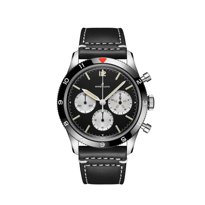 Breitling Avi Ref. 765 1964 Re Edition Black Dial Black Leather Strap Watch for Men - AB09451A1B1X1 Buy Now By Breitling