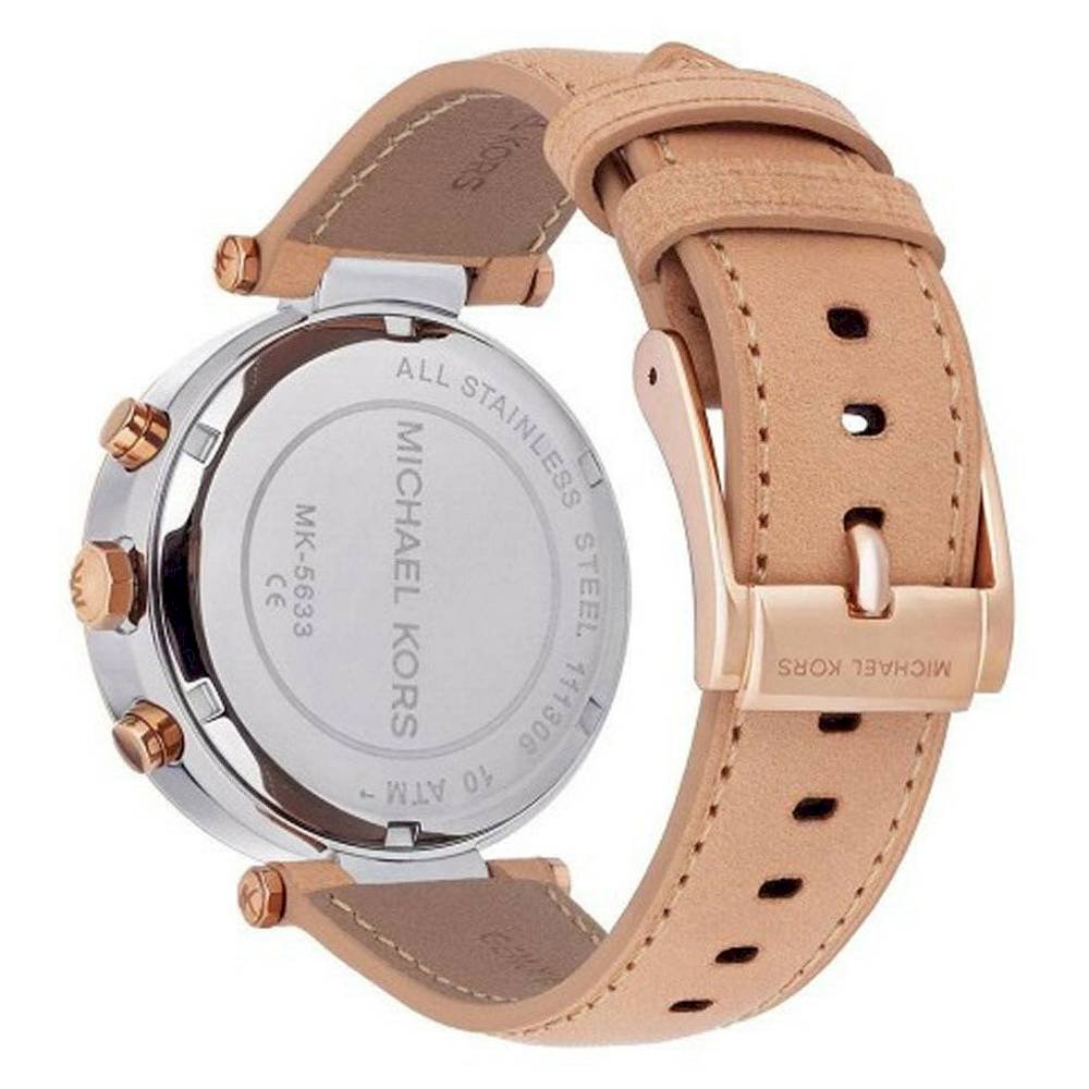 Michael Kors Parker Chronograph White Dial Tan Leather Strap Watch for Women - MK5633 Buy Now By Michael Kors